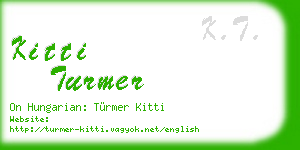 kitti turmer business card
